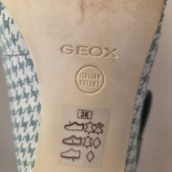 Mint condition Geox SAGE houndstooth LEATHER dressy shoes - size 41 - Picture 8 of 9